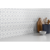 GEOMETRY - 10X10, GRAY CUBE, MATTE/SATIN